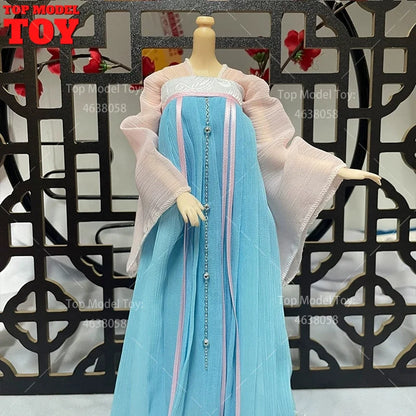 30cm 1/6 Doll Clothes – Style Printed Hanfu Outfit for 12" Female Action Figure Toy