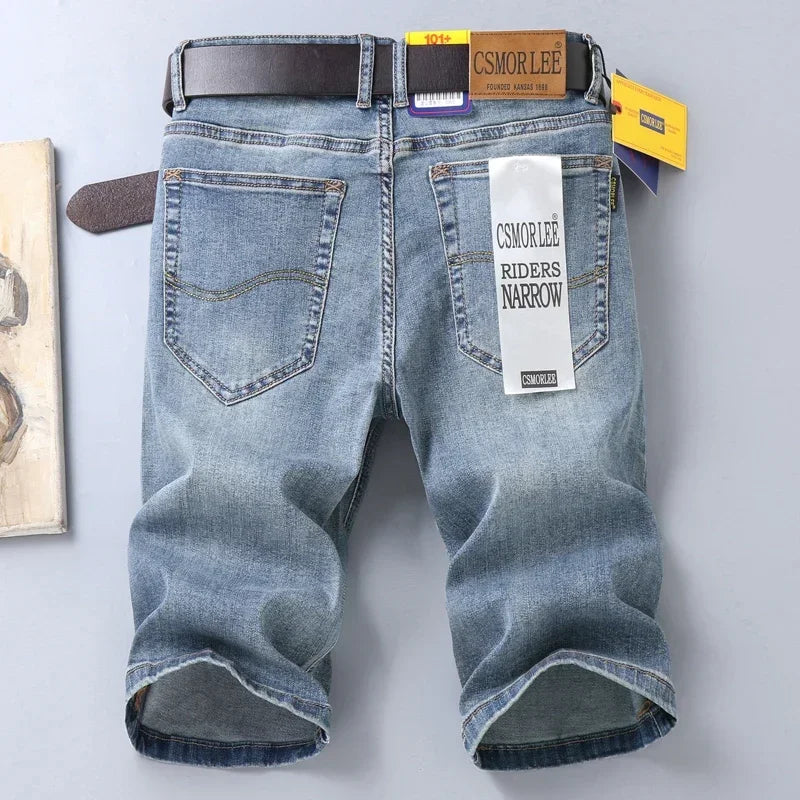 Men's Bermuda Denim Shorts - 2025 Summer Stretch Cotton Knee Length Jorts
