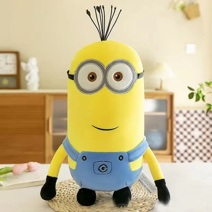 Cute Minions Plush Toy – Yellow Bob & Stuart Soft Dolls in Jeans, Perfect Christmas & Birthday Gift (1pcs)