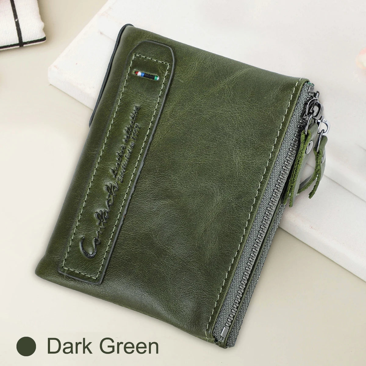 CONTACT'S Genuine Leather Short Wallet for Women — Luxury Designer Card & Coin Holder, Mini Money Clip Wallet with Free Shipping