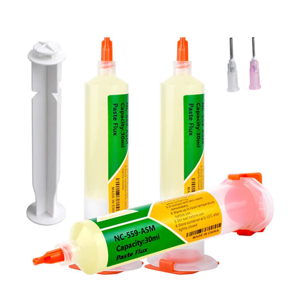 KEK 559 Flux Solder Paste 10ml — Needle Tube Rosin Agent for Soldering & Desoldering