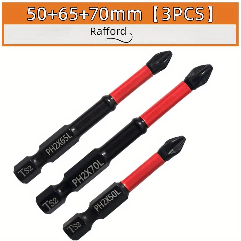 Magnetic Non-Slip Drill Bit Set 3/6/12 Pcs – S2 Steel Crosshead Impact Driver Bits for Electric & Hand Screwdrivers