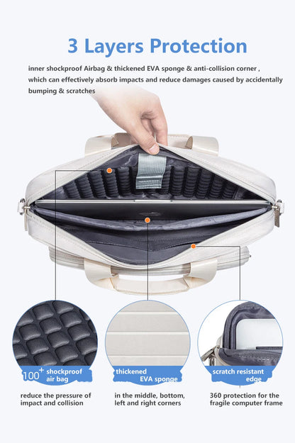 Universal Laptop Shoulder Bag for Men and Women - Fits 13, 14, 15.6 Inch Models Including MacBook Air/Pro and Surface - Compatible with Acer, ASUS, Toshiba