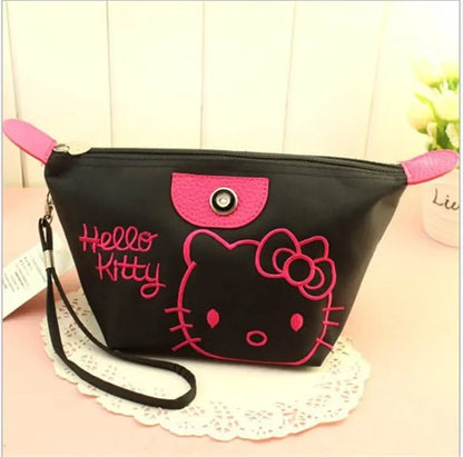 Sanrio Hello Kitty Makeup Bag – 28x11cm Anime Y2K Girls Storage, Kawaii Large Capacity Waterproof PU Handbag, Perfect Gift