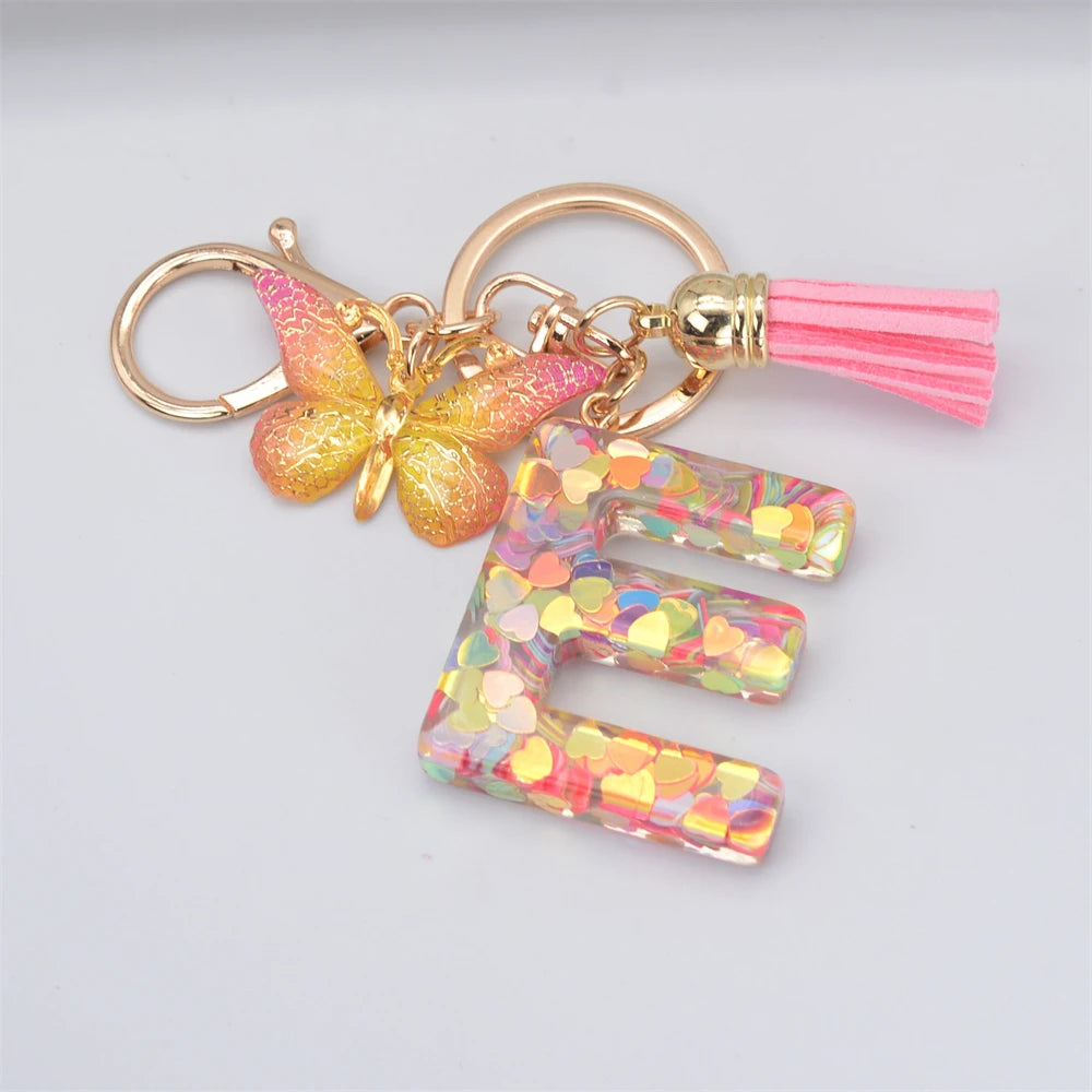 A-Z Letter Metal Keychain - Personalized Initial Car Key Ring & Name Gift