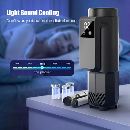 Portable Insulin Cooler with LCD — USB Rechargeable Medicine Fridge for Travel, Home & Car, Compact Pill Box with Precise Temperature Control