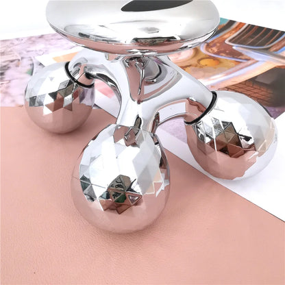 4D Solar Microcurrent Roller Massager — Face Lifting, Tightening & Body Slimming Anti-Cellulite Beauty Device
