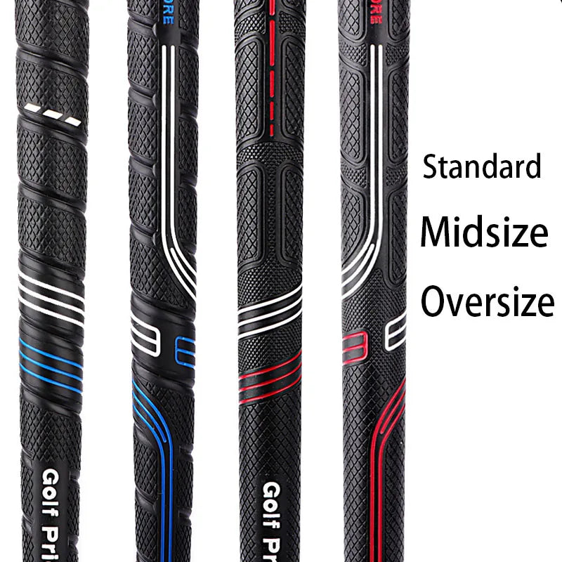 Golf Grip – Black Rubber Non-Slip, Available in Standard, Midsize, and Oversize Sizes