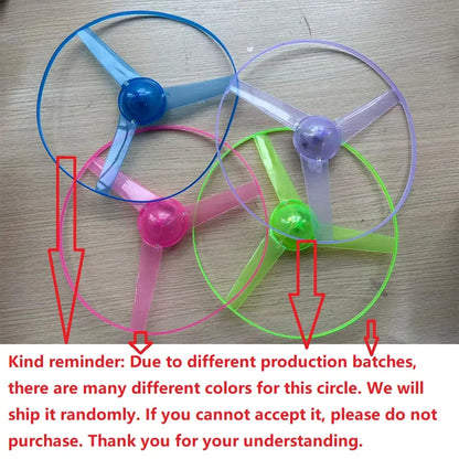 Kids LED Luminous Flying Disc Toy – Pull-String Spinning UFO Propeller Outdoor Game Toy Gift for Fun Sports Play
