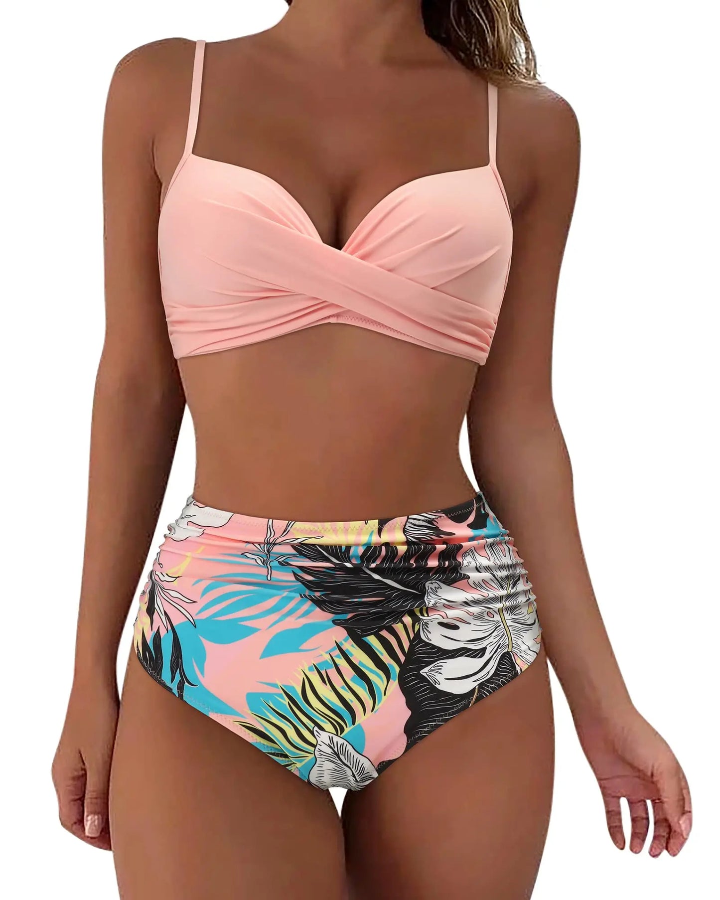 Vintage High Waist Bikini Set 2025 – Women’s Push-Up Printed Swimwear Summer Beach Bathing Suit