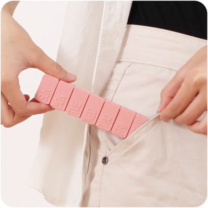 2Pcs/Set Travel Pill Box Holder – Weekly Medicine Organizer, Independent Lattice Tablet Dispenser Case