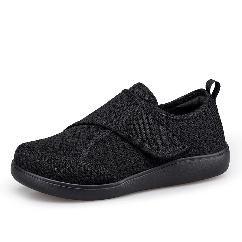 Adjustable Open Orthopedic Shoes for Elderly, Diabetic Wide Fit Comfort Shoes for Swollen Feet, Bunions & Hallux Valgus Support (Men & Women)