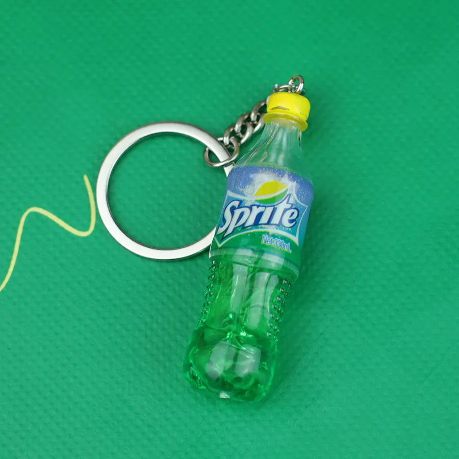 Mini Beverage Bottle Keychain - Creative Unisex Bag Charm, Apparel Accessory & Party Gift