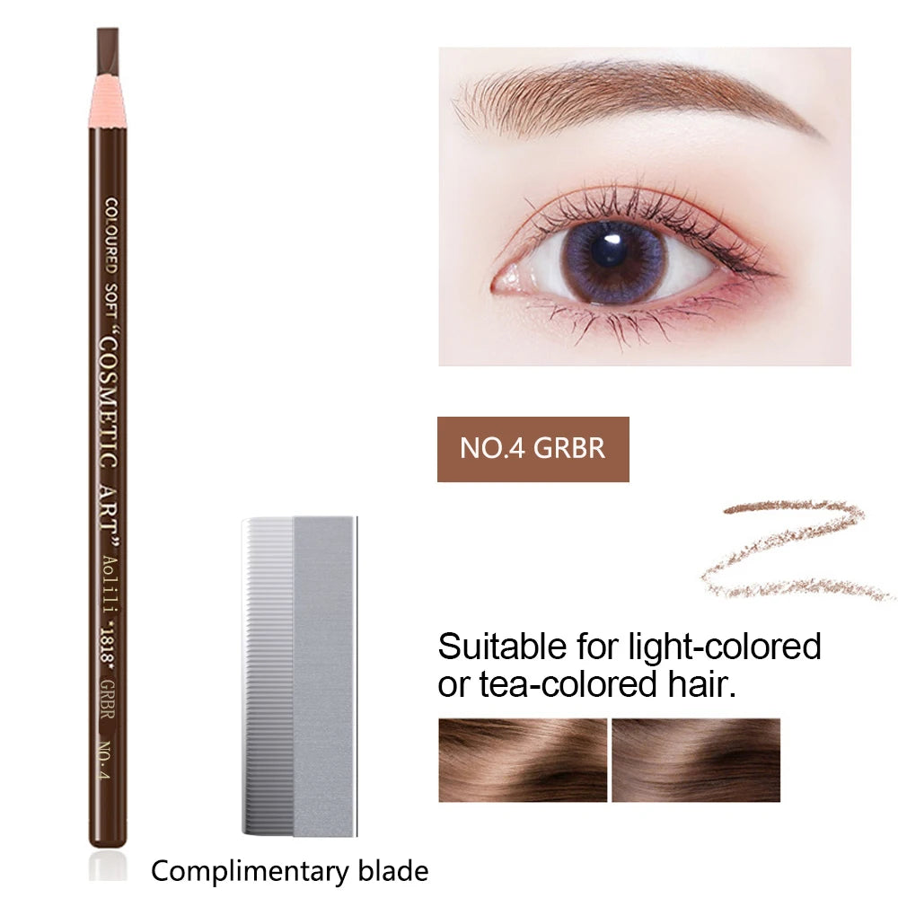 Tear-Off Pull Line Eyebrow Pencil – No Sharpening, Natural Color, Sweat & Smudge Proof Eyebrow Pencil