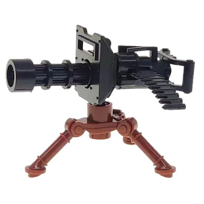 Military Building Blocks Soldier Set - Tactical Weapons Figures with Gatling Gun, Rifle, Mortar & Accessories Toy Kit