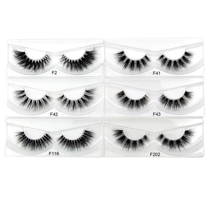 Visofree 3D Mink Eyelashes – 30/40/100 Pairs Handmade Full Strip Lashes with Tray, Cruelty-Free False Lashes for Makeup