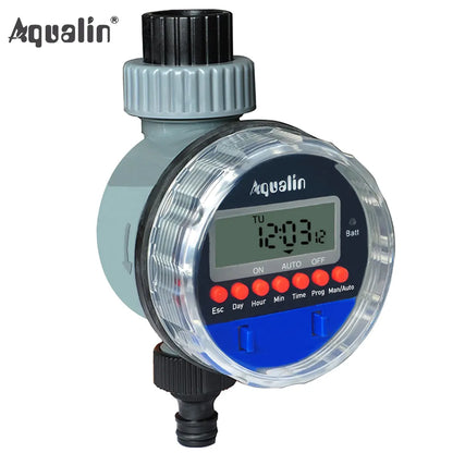 LCD Display Electronic Ball Valve Water Timer - 8 Programs Garden Watering Timer for Efficient Irrigation System