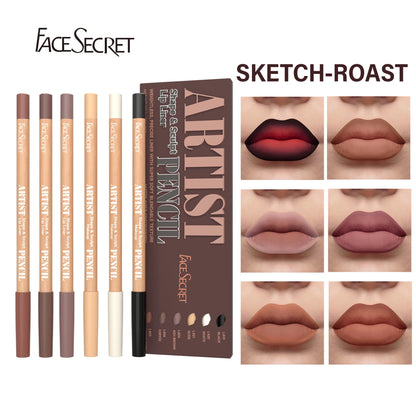 Face Secret Artist Shape Sculpt Matte Lip Liner Pencil Set – Weightless, Precise & Soft Blendable Texture