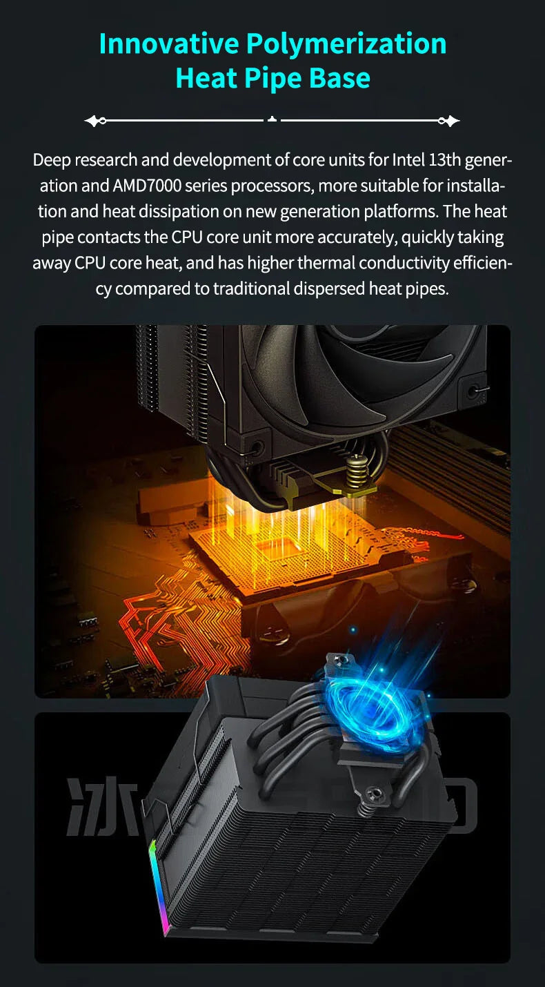 DeepCool AK500S CPU Cooler – Digital Display, 5 Heat Pipes, 240W TDP, 120mm FDB Silent Air Cooler Heatsink