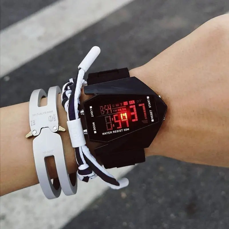 Multi-Function Aircraft Sports Watch - Kids' Electronic Watch for Boys & Girls