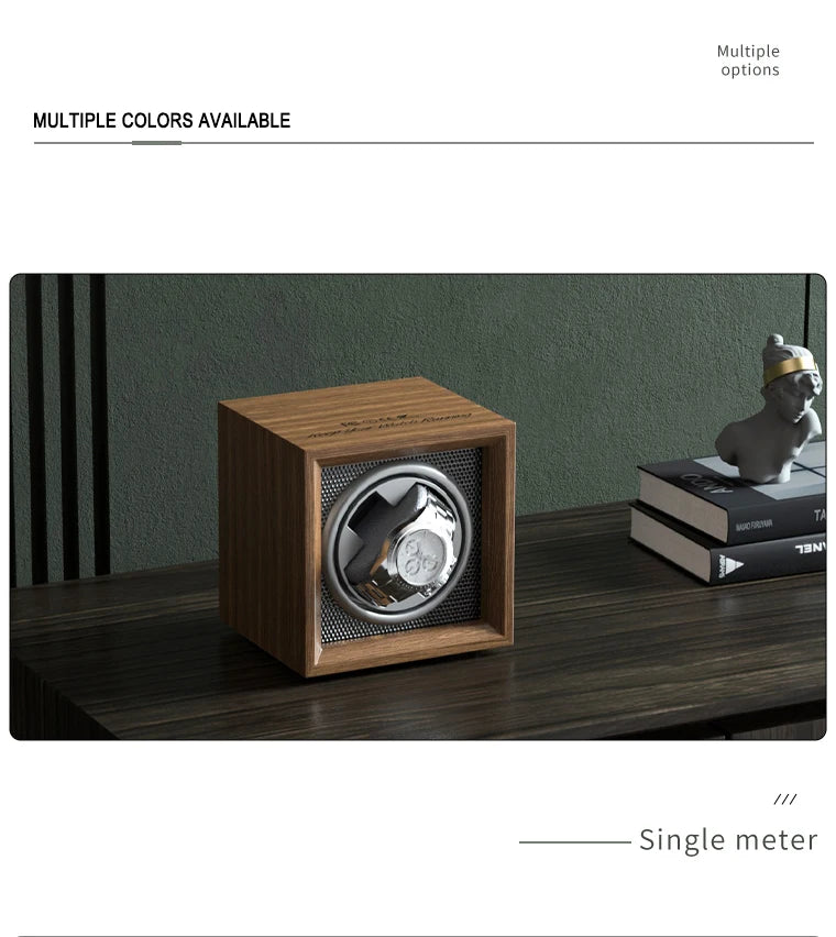 IBBETON Luxury Wood Watch Winder – High-End Automatic Watch Box (2/4/6 Slots) with Mabuchi Mute Motor & Storage Cabinet