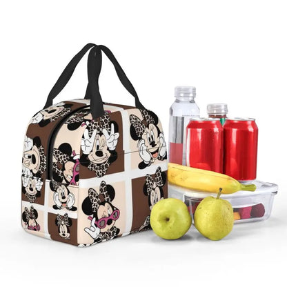 Custom Mickey Mouse Insulated Lunch Bag – Cartoon Thermal Cooler Lunch Box for Kids, Men & Women School Tote