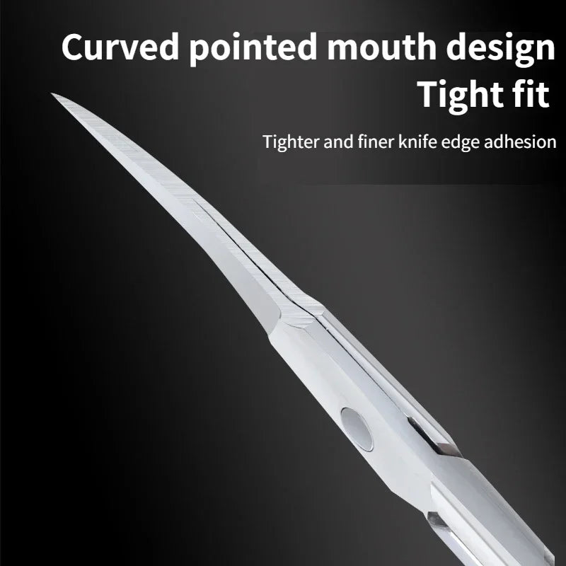 Stainless Steel Cuticle Scissors - Professional Nail Nipper Trimmer Manicure Tool