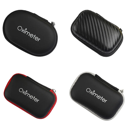 Hard EVA Portable SpO2 Finger Pulse Oximeter Carrying Case – Zipper Storage Bag for Earphones, Data Cable, and Travel