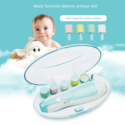 Baby Electric Nail Trimmer - Multifunctional Fingernail Cutter and Polisher Tool for Infant Manicure Care