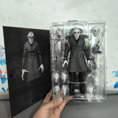 NECA Ultimate Black & White Count Orlok Nosferatu Action Figure – Horror Model Toy & Christmas Gift