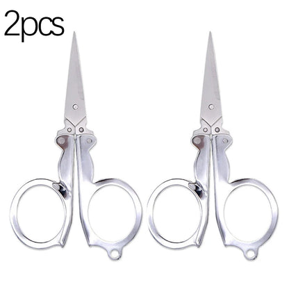 Folding Pocket Scissors – Multifunctional Stainless Steel Mini Scissors for Household, Thread Cutting & Nail Care
