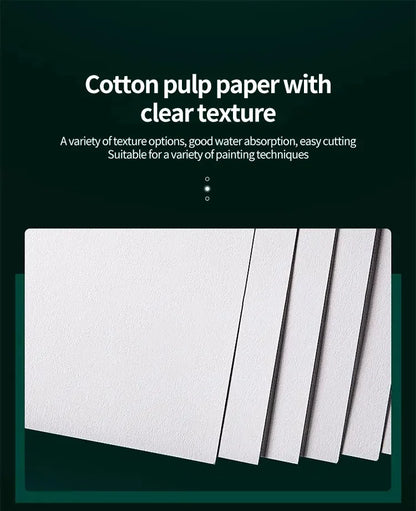 100% Cotton Watercolor Paper Pad – 32K/16K/8K 20 Sheets 200gsm/300gsm Sketchbook for Drawing & Painting