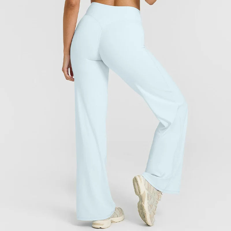 NCLAGEN Women’s Straight-Leg Yoga Pants – Ultra-Soft Butter Fabric Mid-Waist Pilates & Running Trousers