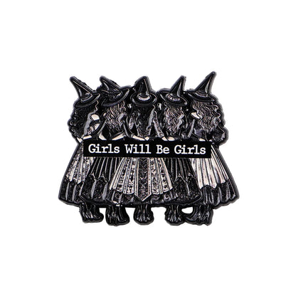 Funny Witch Enamel Pin — Halloween Lapel Brooch for Backpacks, Cosplay & Party Gifts