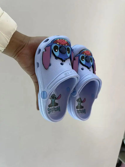 New Disney Lilo & Stitch Cartoon Beach Shoes – Non-Slip Breathable Casual Footwear for Boys, Girls & Adults