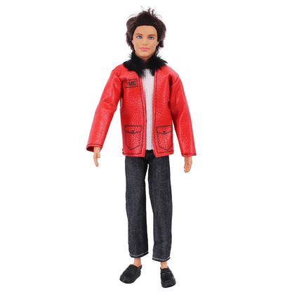 30cm Ken Doll Clothes – Pop Suit Top & Pants Outfit for Boys, Holiday Gift Doll Accessories