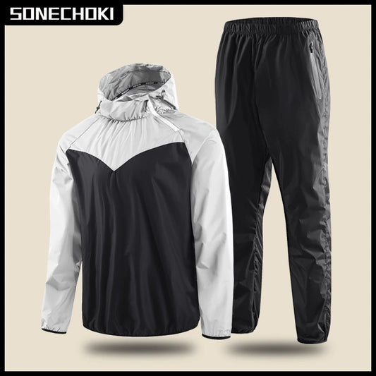 Unisex Sauna Suit Gym Set – Full Body Sweating Sportswear for Men & Women, Boxing, Running, Fitness & Weight Loss Tracksuit