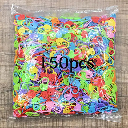 100-1000pcs Mixed Color Plastic Resin Stitch Markers – Small Clip Locking, Crochet, Knitting, and Sewing Tools