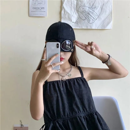 Aviator Hat Baseball Cap with Personality Glasses: Unisex Summer Sunglasses for Men, Women, and Boys