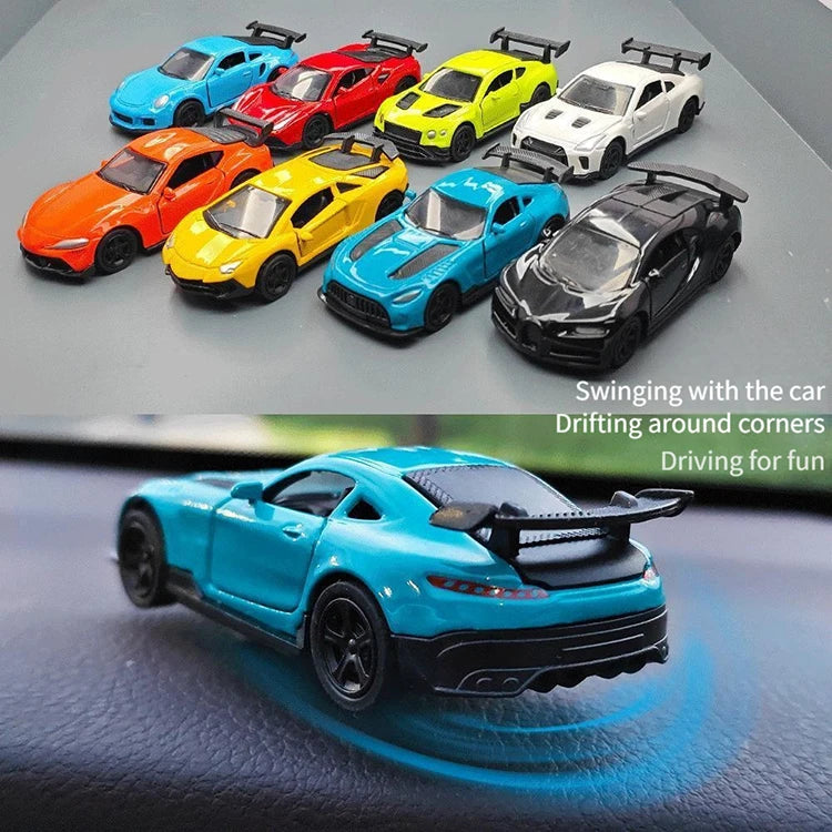 Drift Car Dashboard Toy Model — Swinging Sports Race Car Ornament for Interior Decor & Fun Accessories for Men