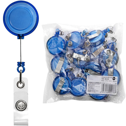 10pcs Retractable Badge Reels – Lanyard ID Holders for Office, School & Events