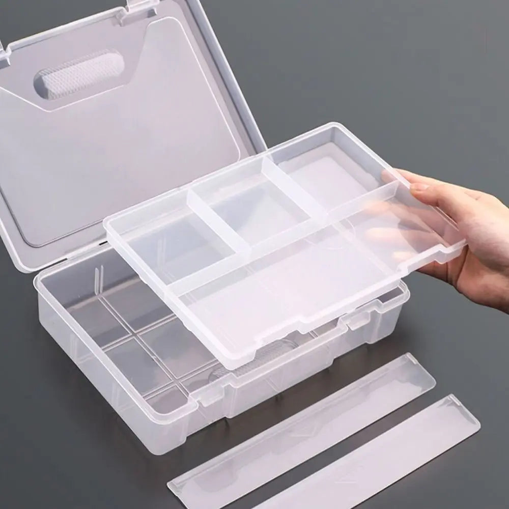 Large Capacity Transparent Pencil Case – Cartoon PP Pen Box & Art Supplies Storage Stationery Organizer