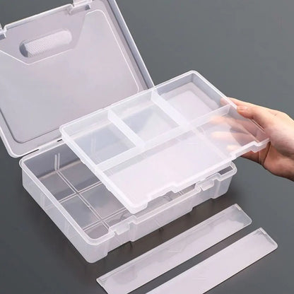 Large Capacity Transparent Pencil Case – Cartoon PP Pen Box & Art Supplies Storage Stationery Organizer