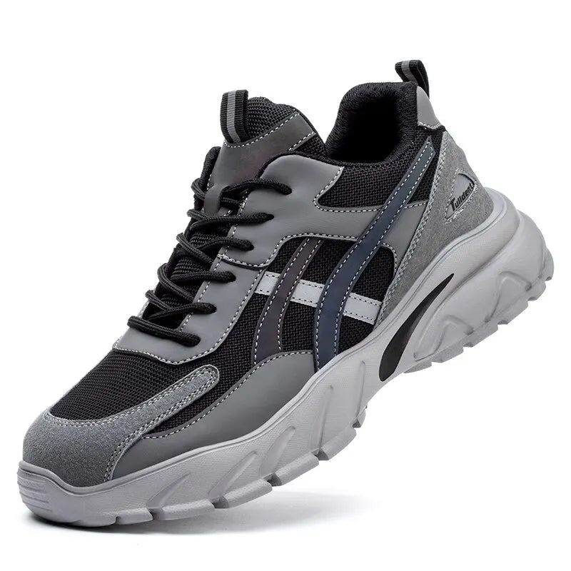 Men’s Steel Toe Safety Shoes – Puncture-Proof, Lightweight Work Sneakers & Industrial Boots