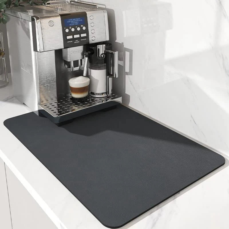 Absorbent Coffee Mats | Solid Color Tableware, Dish Drying Pad, Bottle Placemat & Kitchen Floor Rug