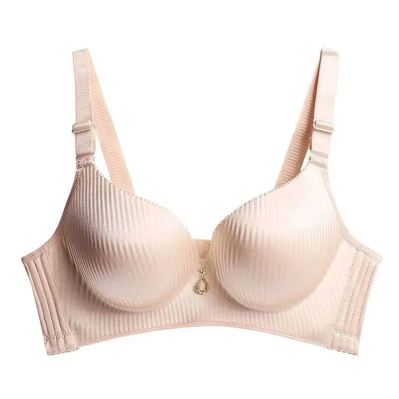 Women's 8CM Wireless Push-Up Bra - Side-Smoothing Seamless Lift Bra for AA, A & B Cups