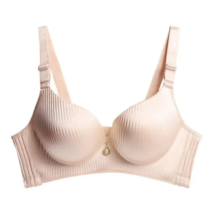 Women's 8CM Wireless Push-Up Bra - Side-Smoothing Seamless Lift Bra for AA, A & B Cups