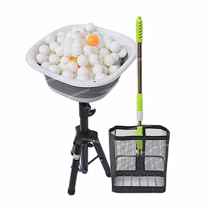 Portable Table Tennis Ball Collector – Multi-Ball Serving Basin with Mobile Storage Box for Arena Training and Practice Use