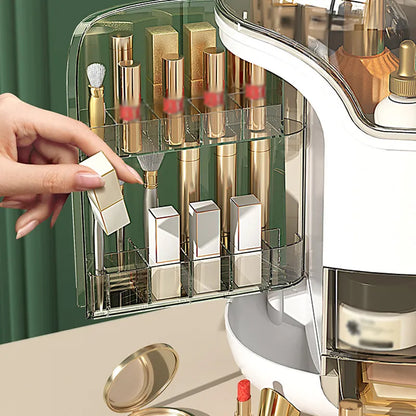 GlamStation Delight: Large Capacity Makeup Organizer - Desktop Chic for Your Beauty Bits!