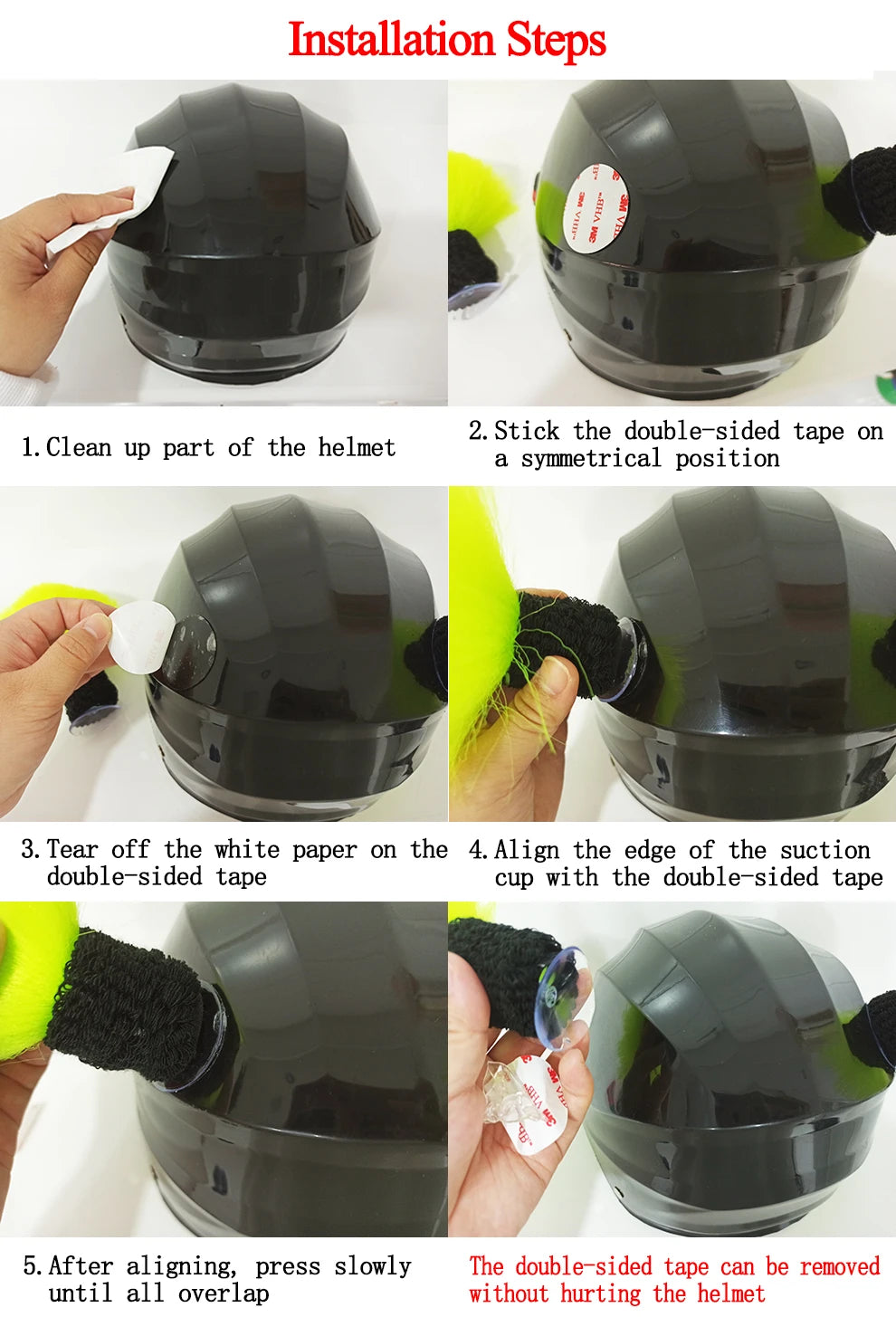 2pcs Motorcycle Helmet Braids - Woman's Twist Pigtail Wig for Helmets, 164 Colors with Sucker